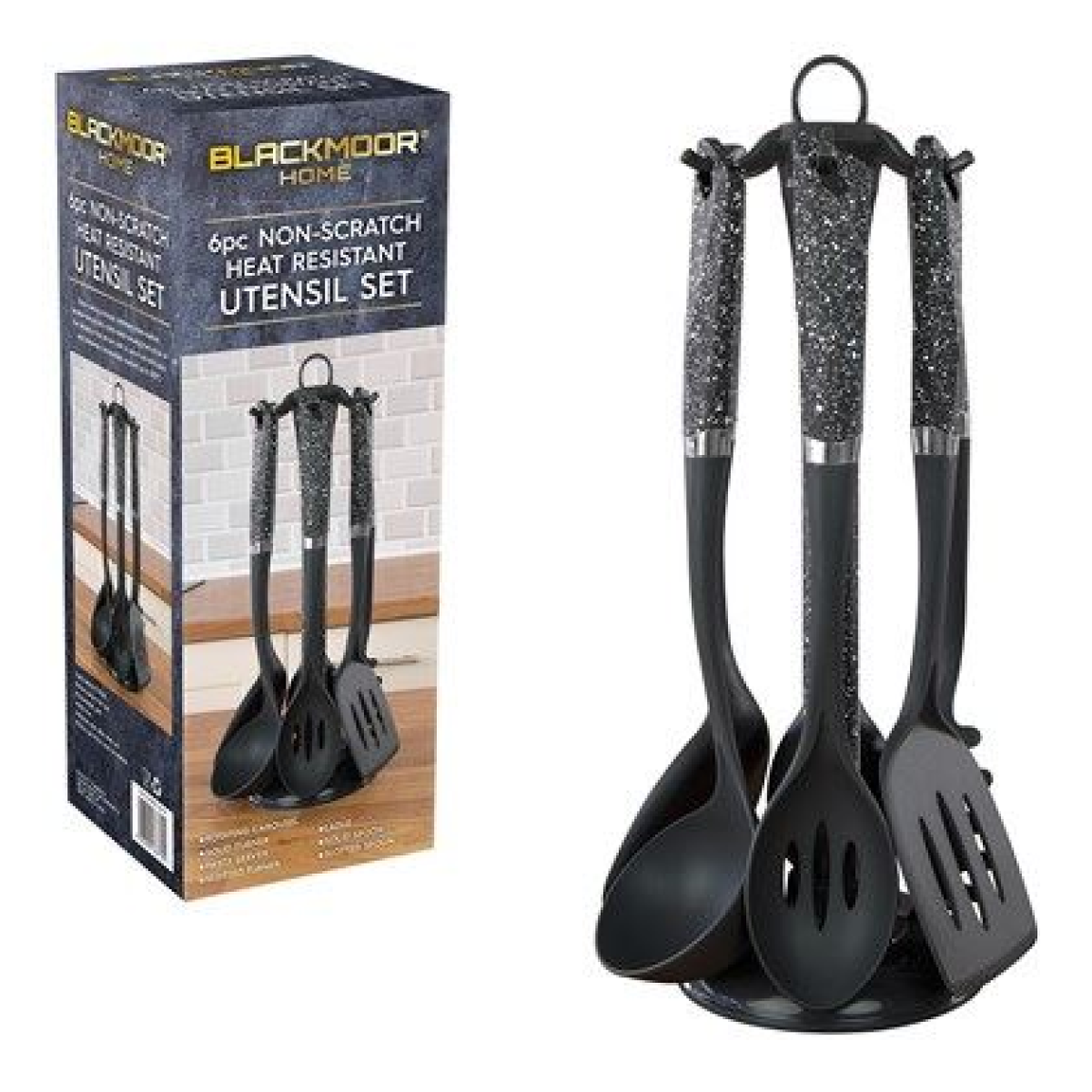 Blackmoor 6 Piece Utensil Set Black