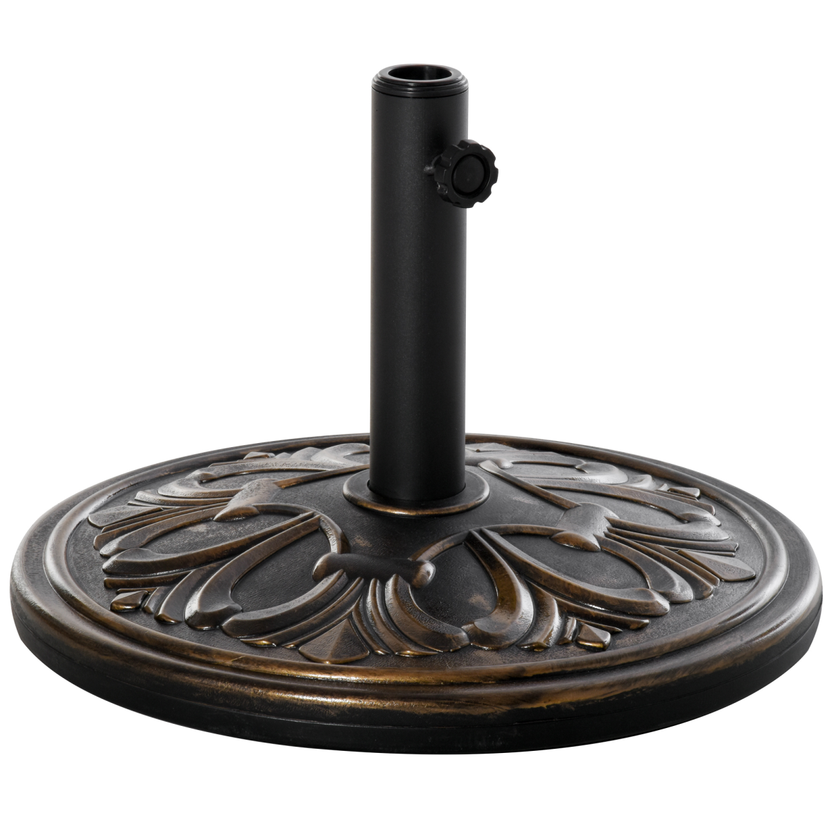 Outsunny 13KG Round Parasol Base Bronze