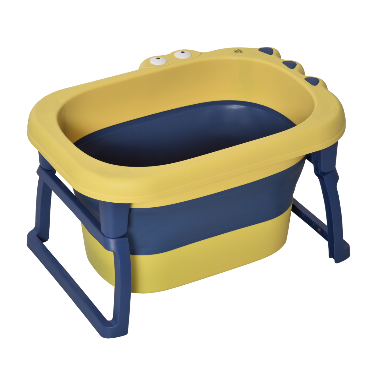 Foldable Baby Bathtub for Newborns, Infants and Toddlers with Stool - Yellow