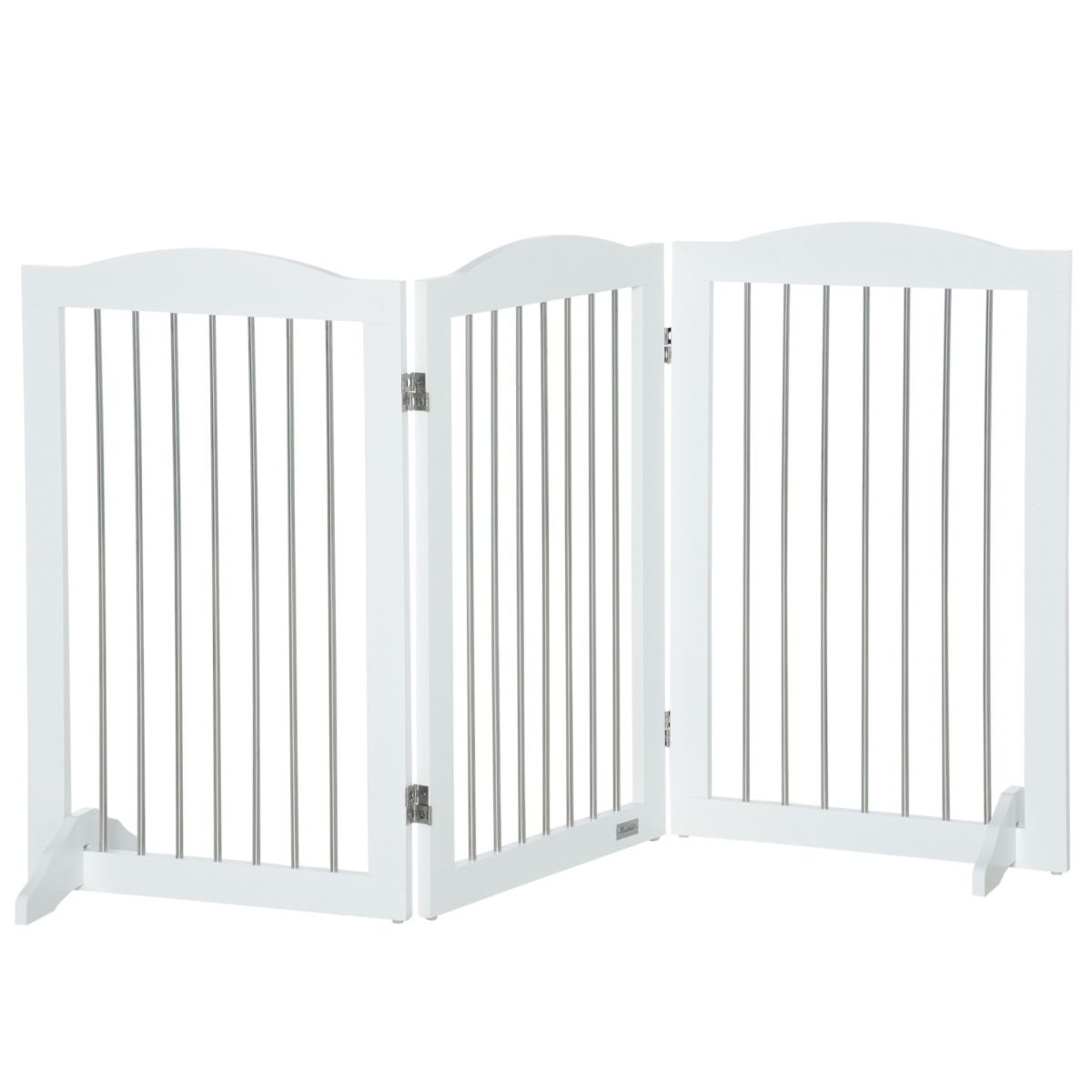 Foldable Dog Gate for Doorways, Stairs and Halls, White