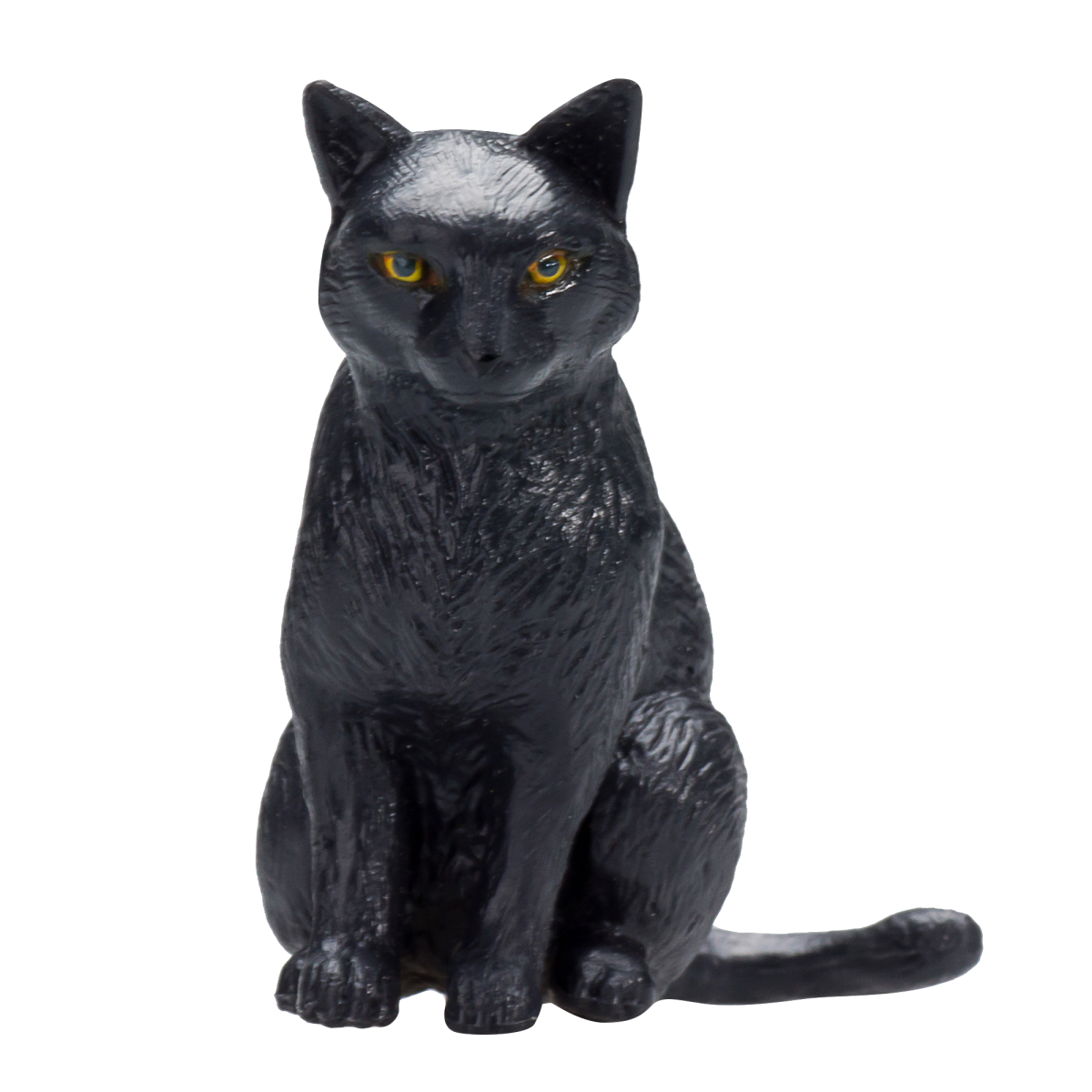 Cat Sitting Black Toy Figurine