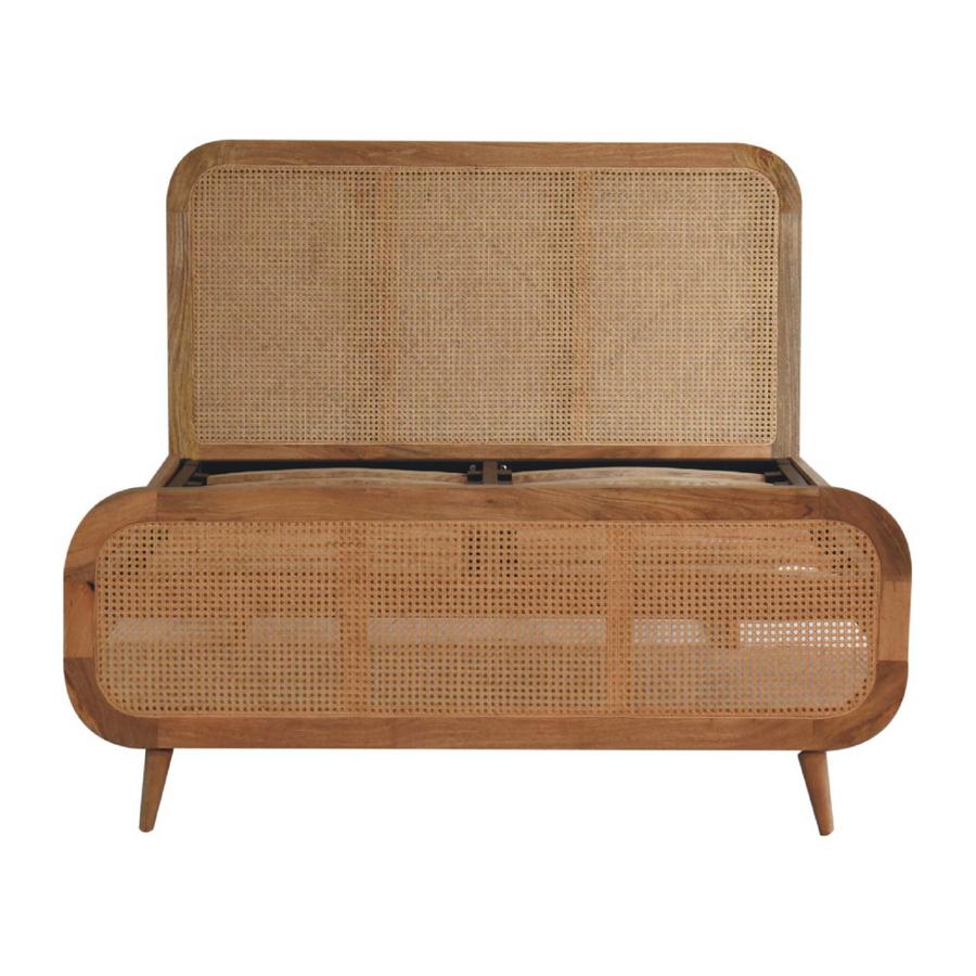 Artisan Furniture Solid Wood Rattan Bed