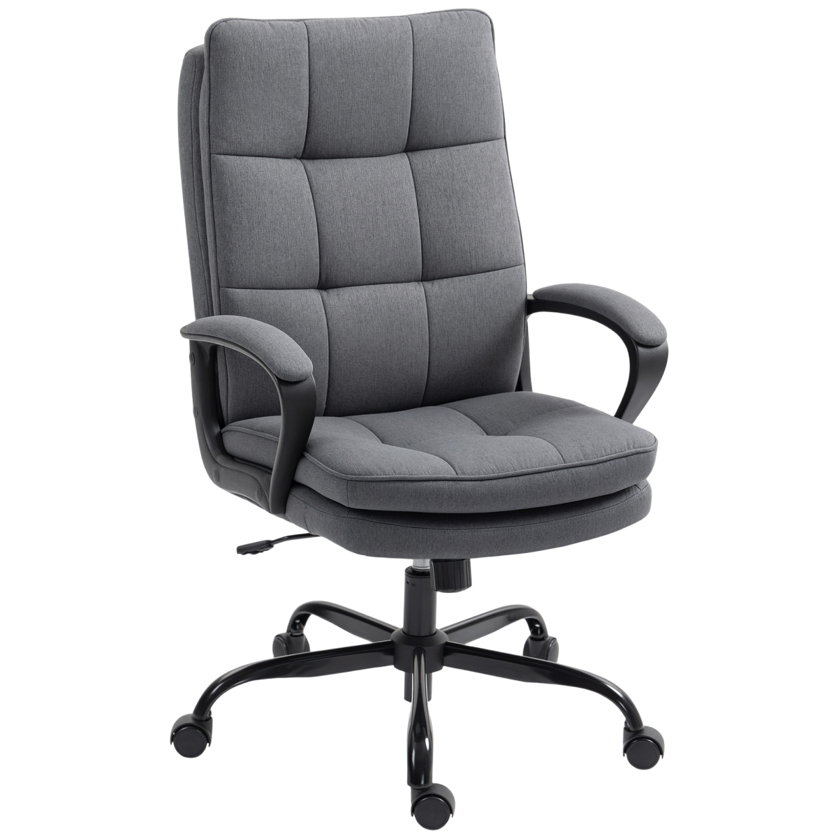 HOMCOM Fabric Office Chair, Charcoal Grey