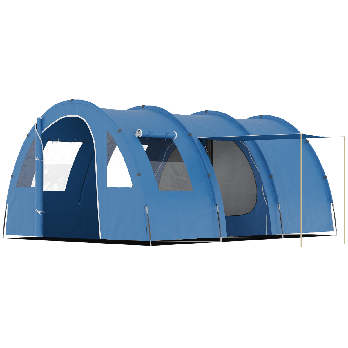 5-6 Man Family Tent with Two Rooms, Floor & Carry Bag