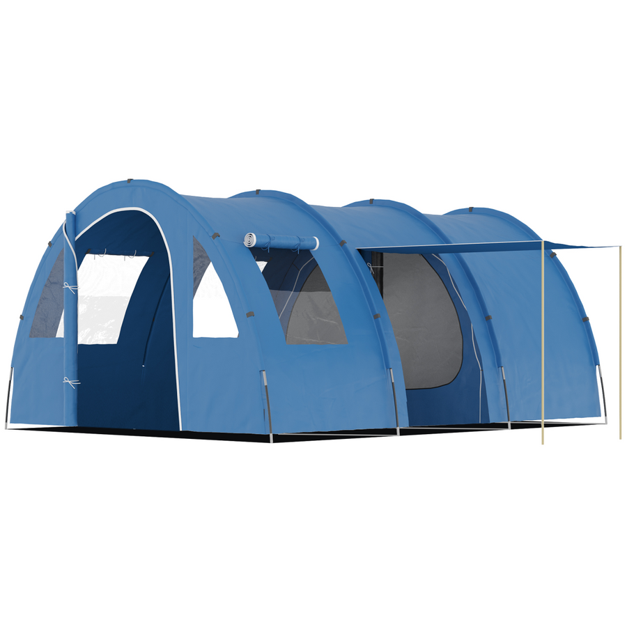 5-6 Man Family Tent with Two Rooms, Floor & Carry Bag