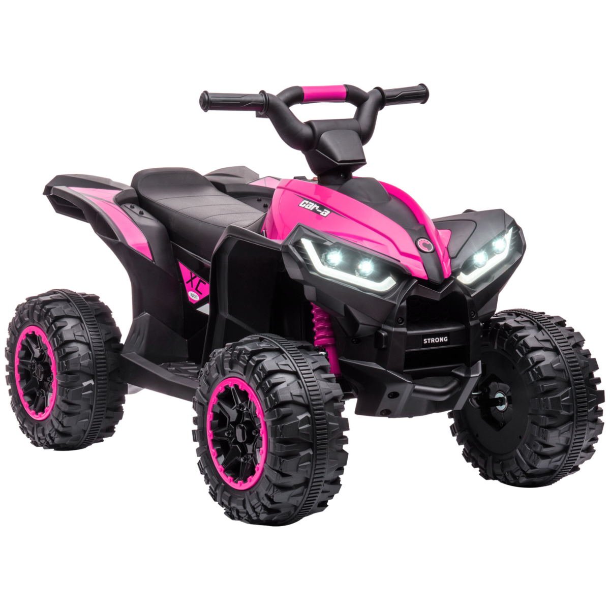 HOMCOM 12V Electric Quad Bike for Kids, Pink, Ages 3-5