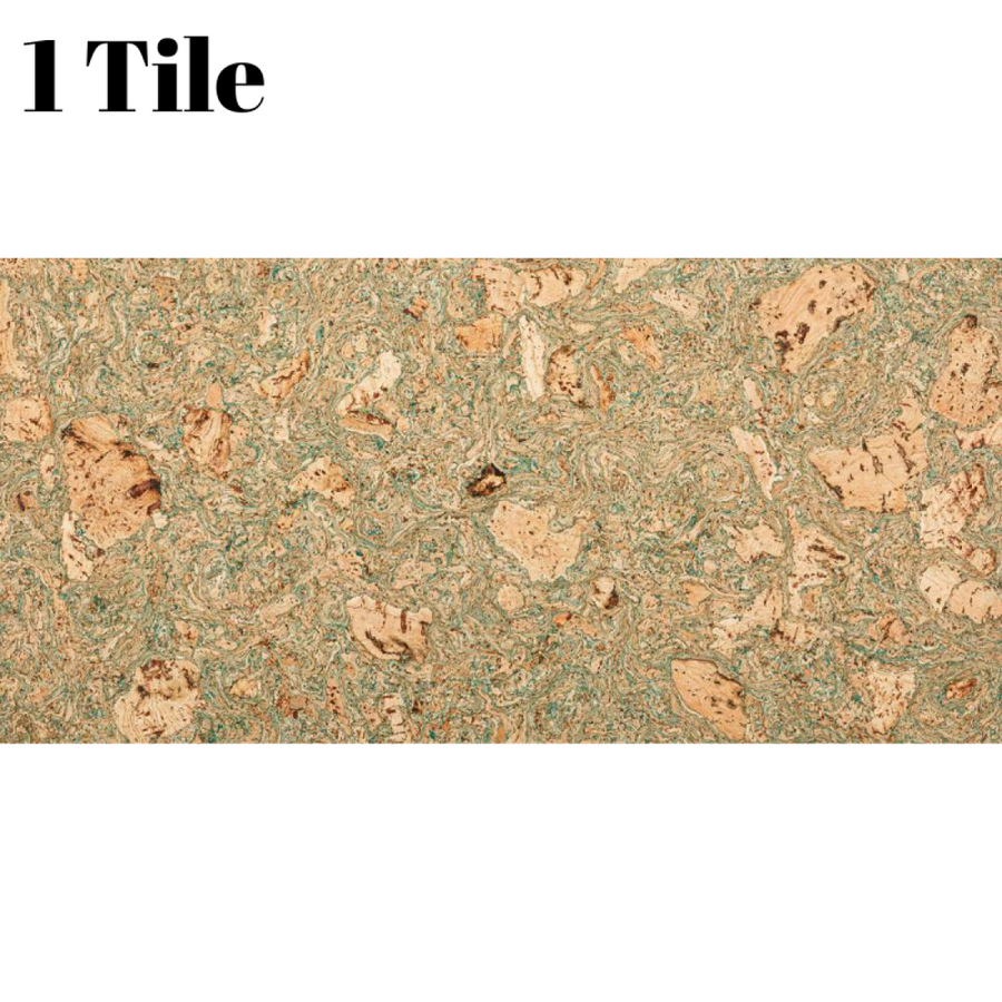 Green Decorative Cork Wall Tile (1 Tile) 0.18m² – 3mm Thick & Nice