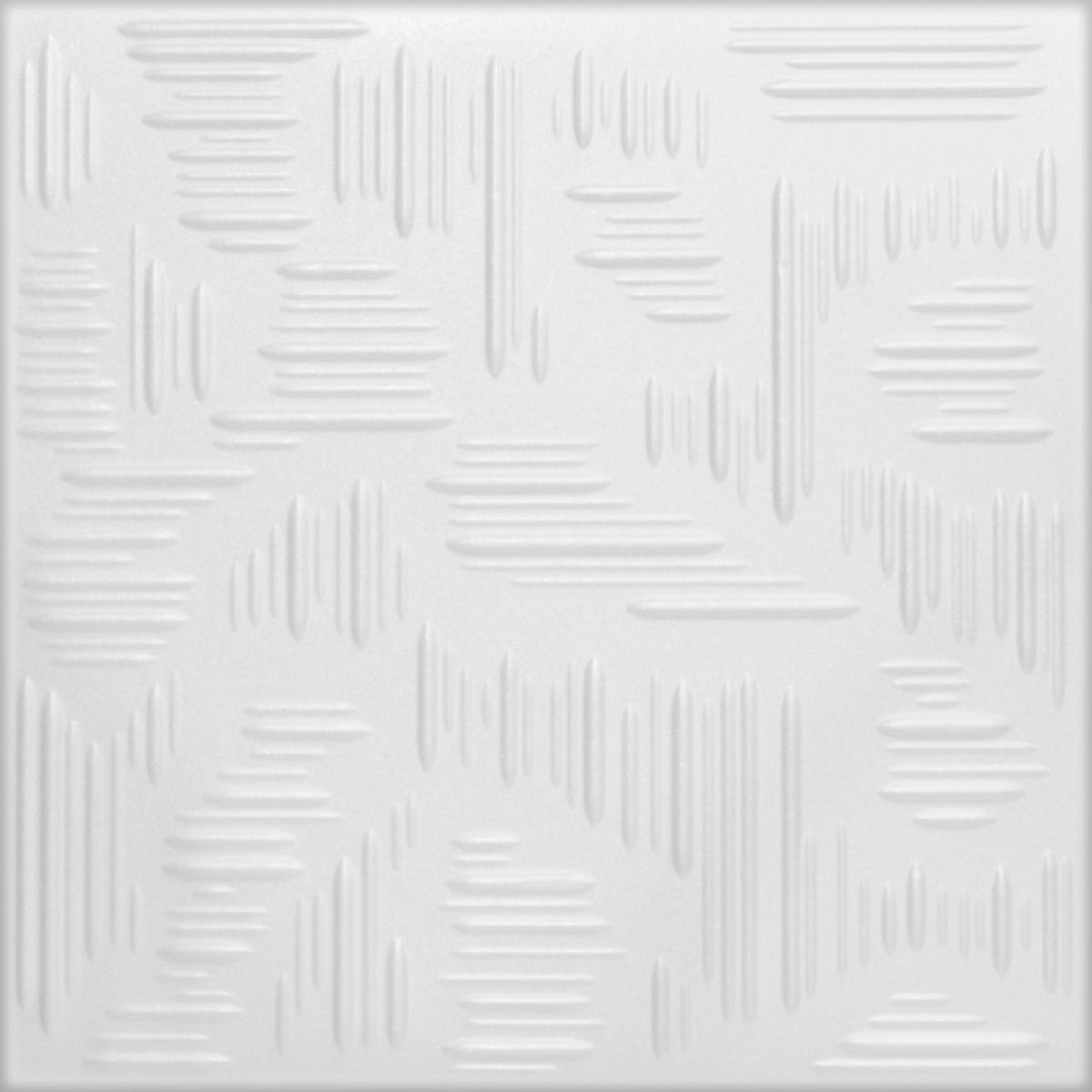 White Decorative Ceiling & Wall Panels, 2m² Coverage (8 Panels)
