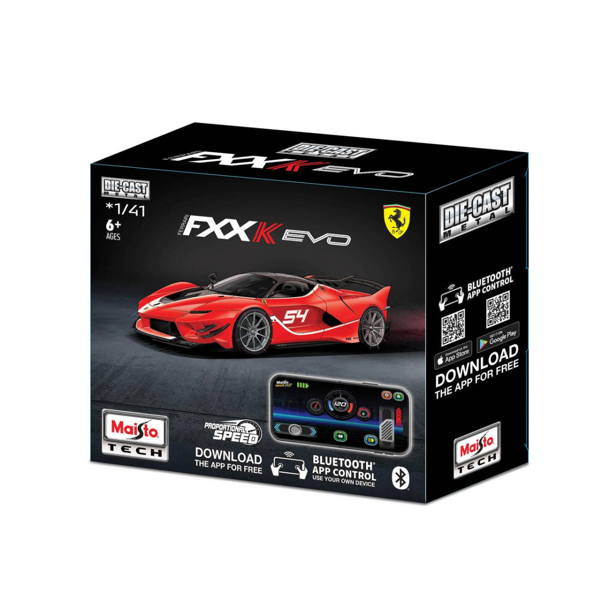 Maisto Mini Metal Die-Cast Bluetooth RC Ferrari FXX-K Evo 1:41 Scale