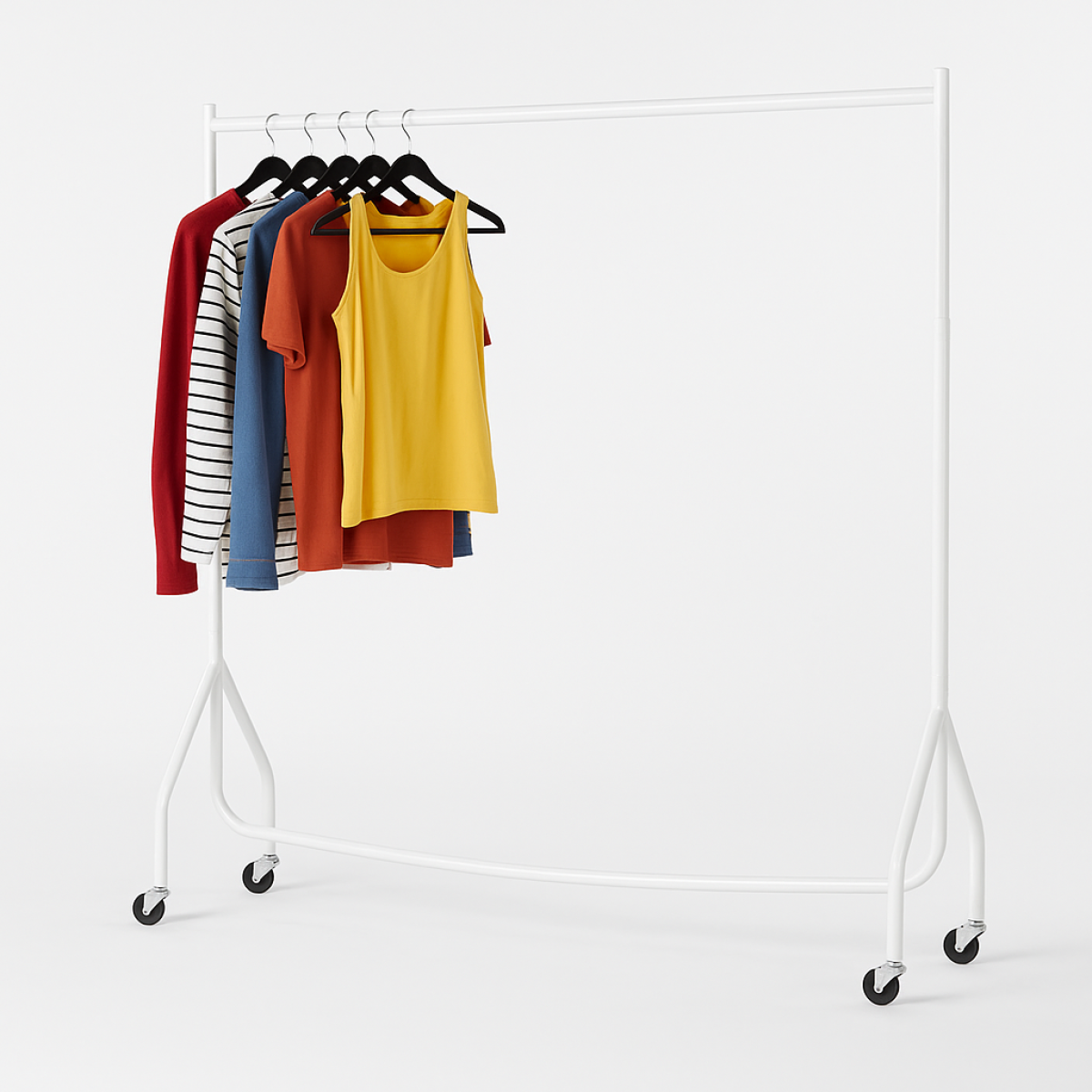 4ft Heavy Duty Clothes Rail - White