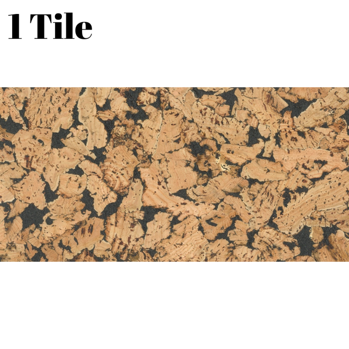 Black Decorative Cork Wall Tile (1 Tile) — 0.18m² (1.94sqft)
