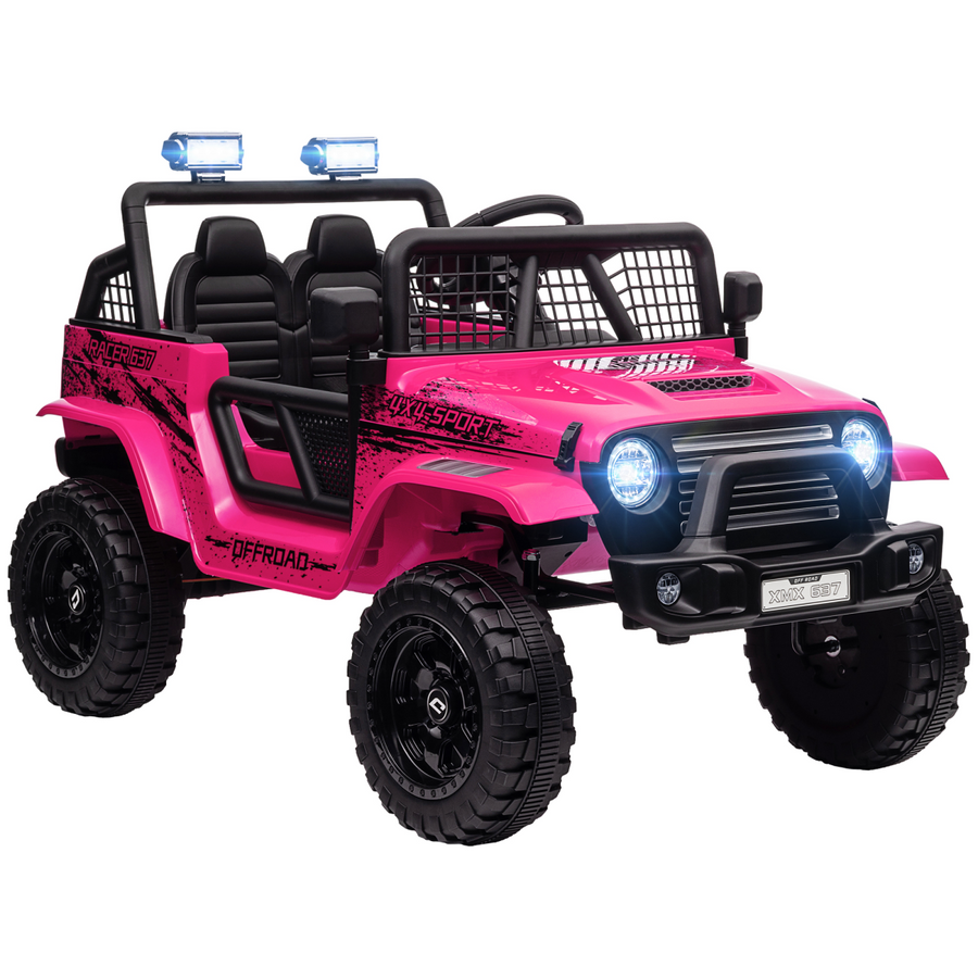 AIYAPLAY Kids Ride On Car 12V Electric Truck Pink