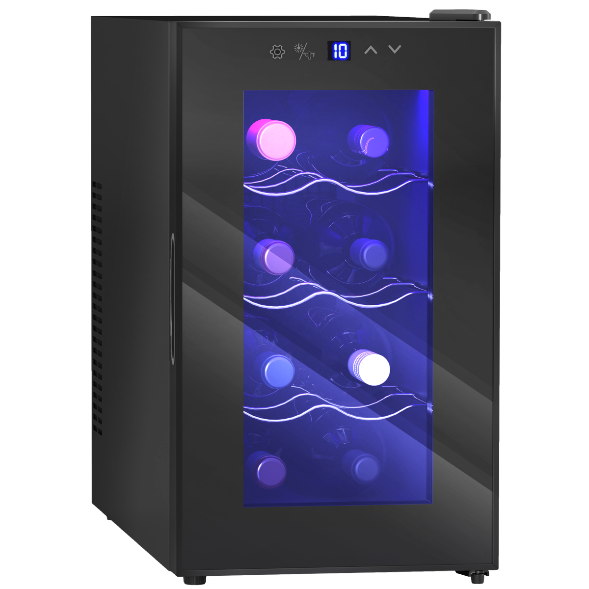 HOMCOM Freestanding Wine Cooler Fridge, 8 Bottle, 21 Litre Capacity