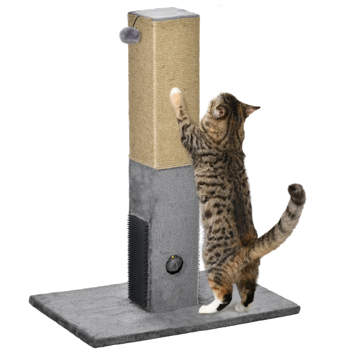 Cat Scratching Post 79cm Scratcher Climber Cat Tree Activity Centre, Grey