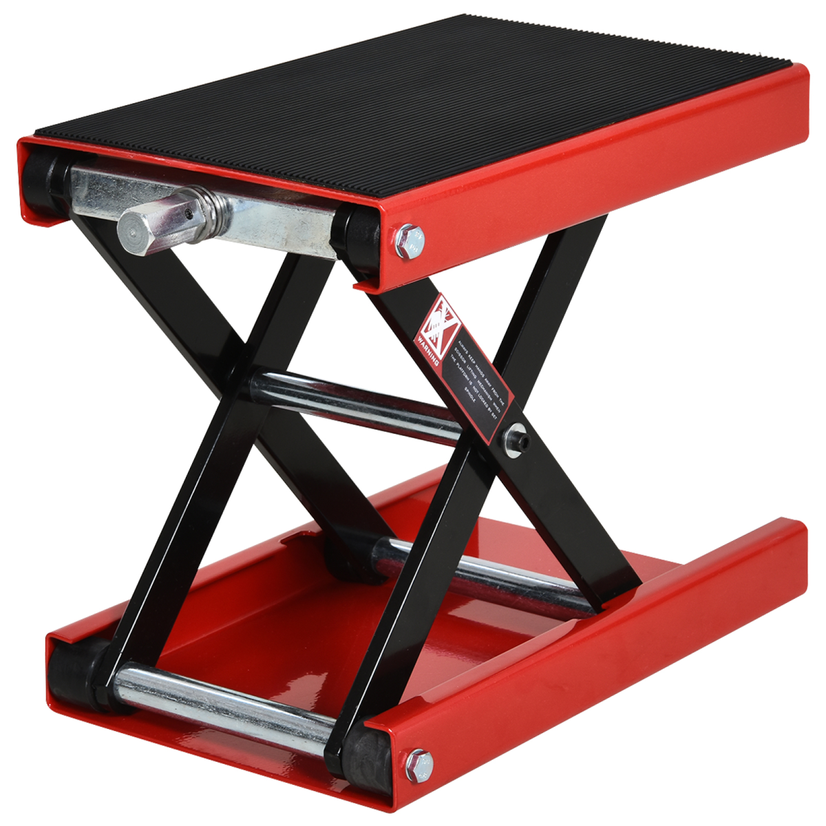 500KG Steel Motorbike Repair Lift X Frame Adjustment Jack Rubber Top