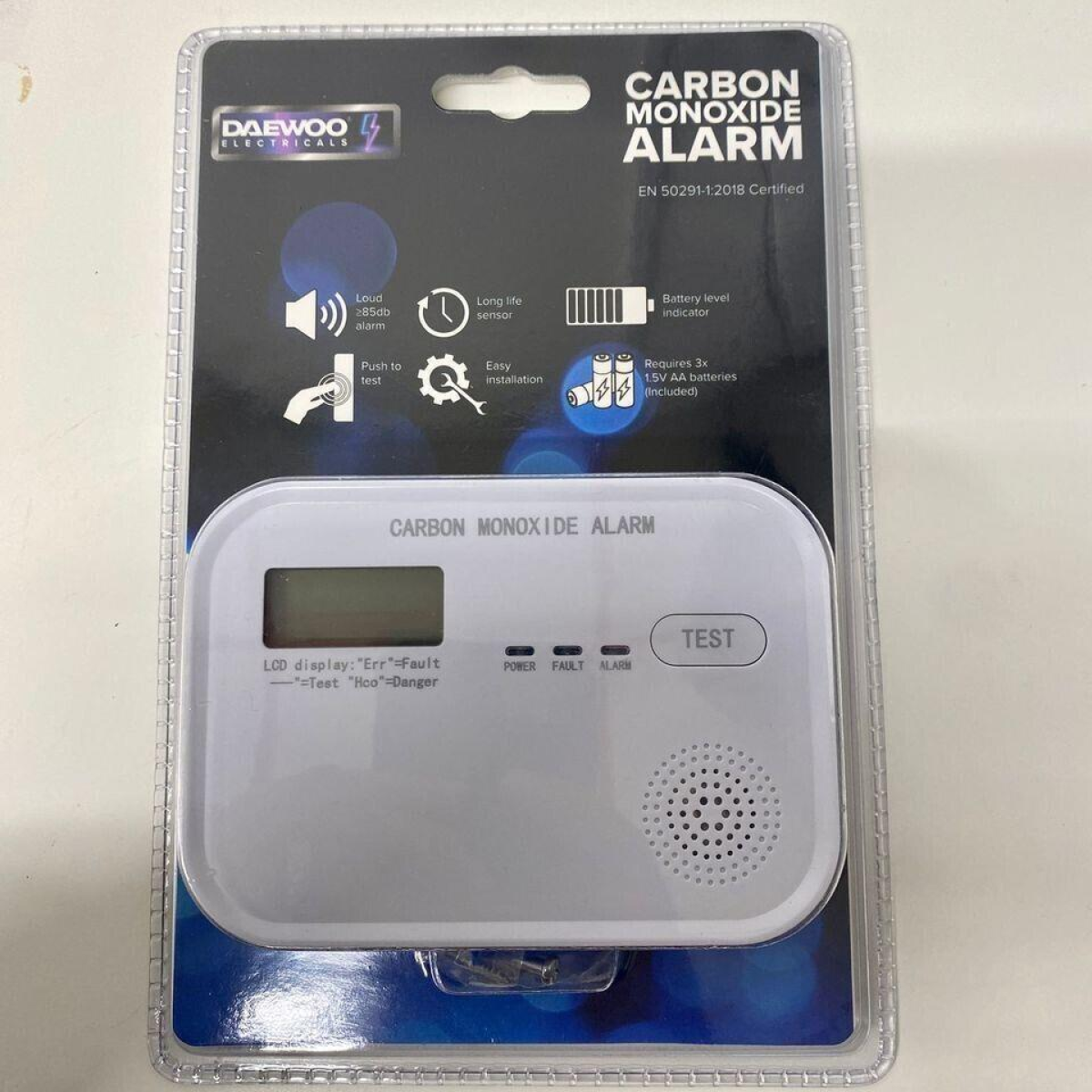 Daewoo Carbon Monoxide Alarm Detector ELA1391