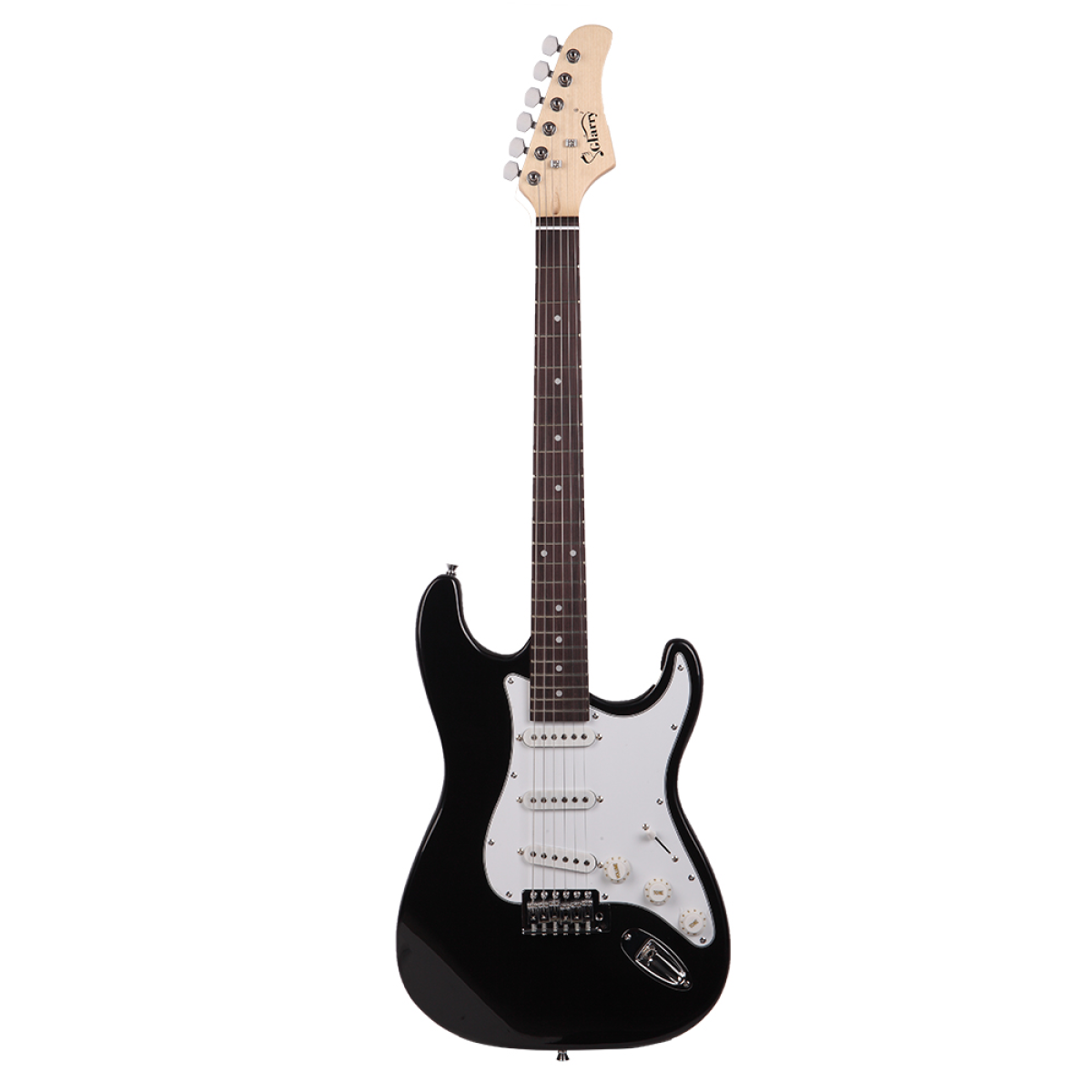 GST Rosewood Fingerboard Electric Guitar, Black & White