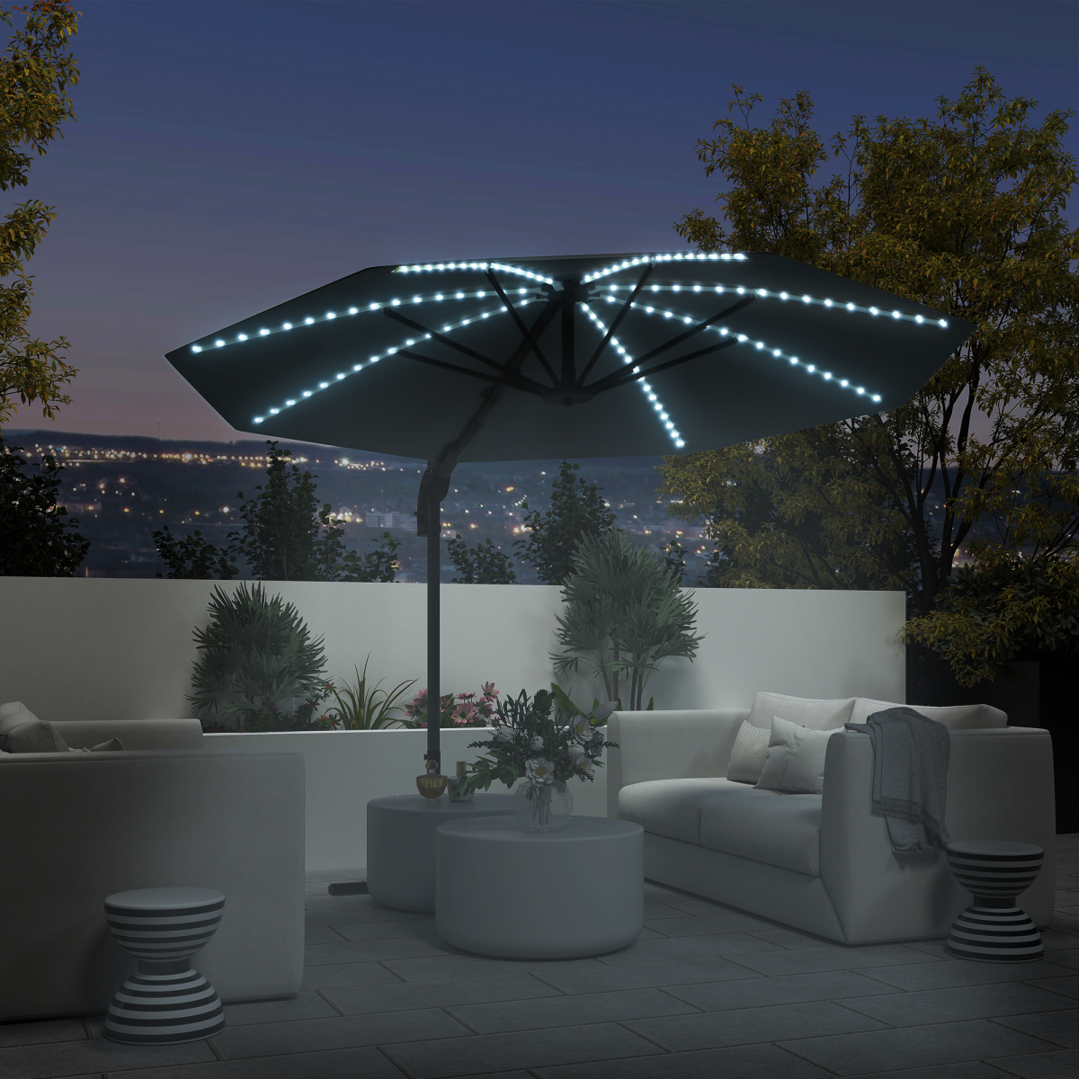 Half Umbrella Outdoor Patio
