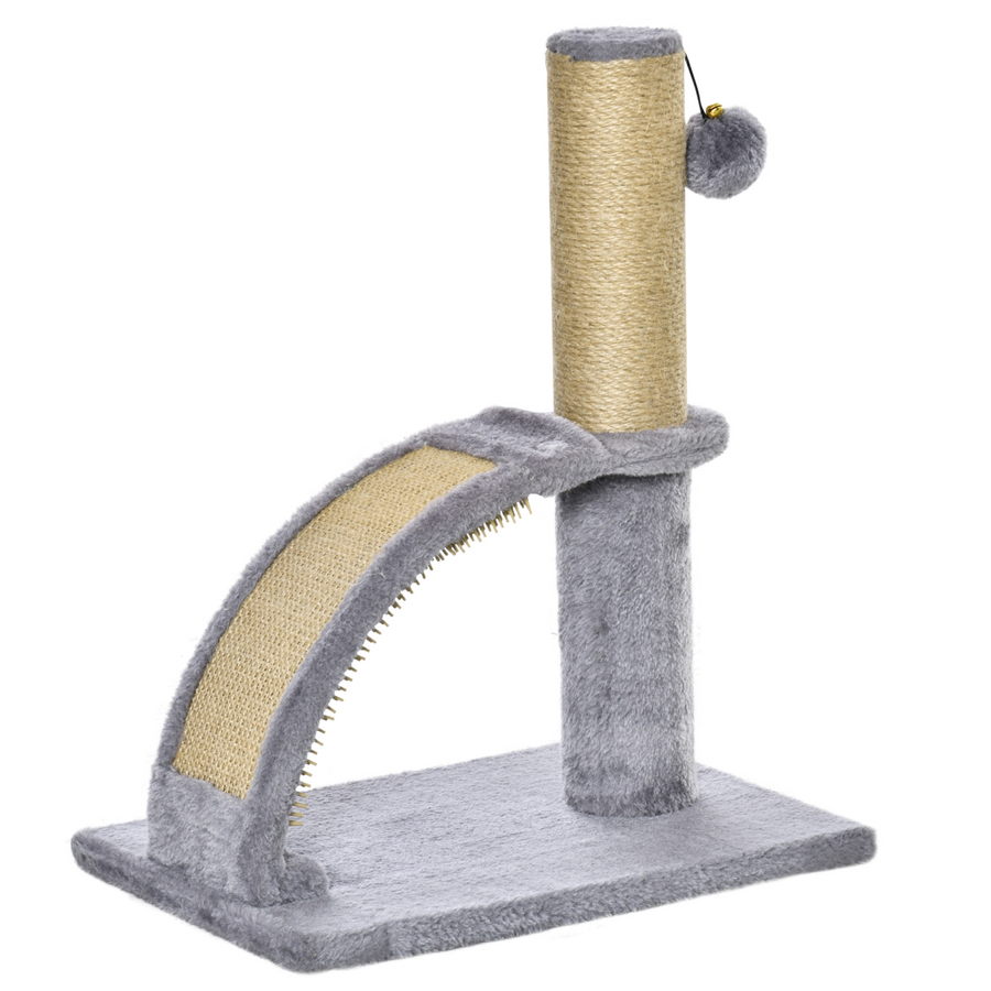 Cat Tree Climbing Activity Center with Scratching Massage Board and Hanging Ball