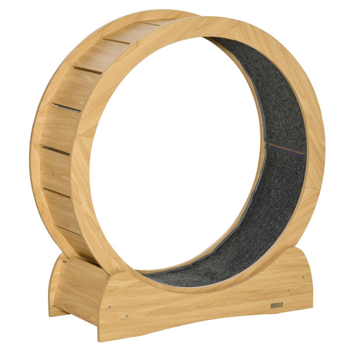 Cat Treadmill, Wooden Cat Running Wheel with Brake
