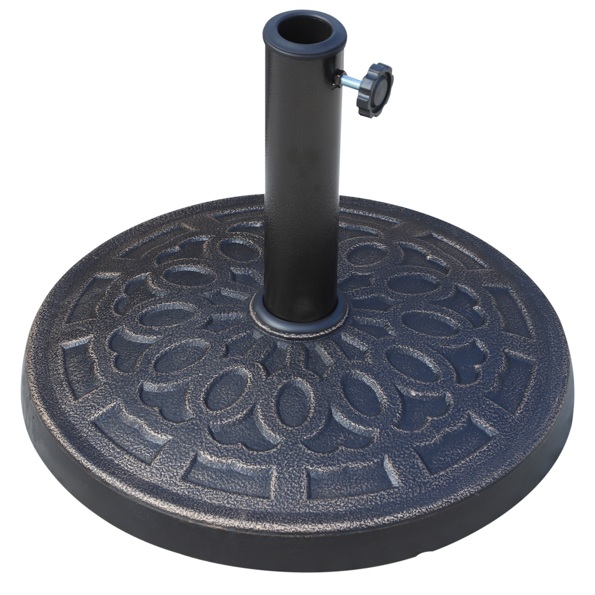 Bronze Tone Patio Umbrella Base - Rust-Resistant Resin - 12kg