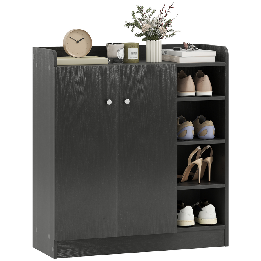 HOMCOM Shoe Storage Cabinet with Adjustable Shelves