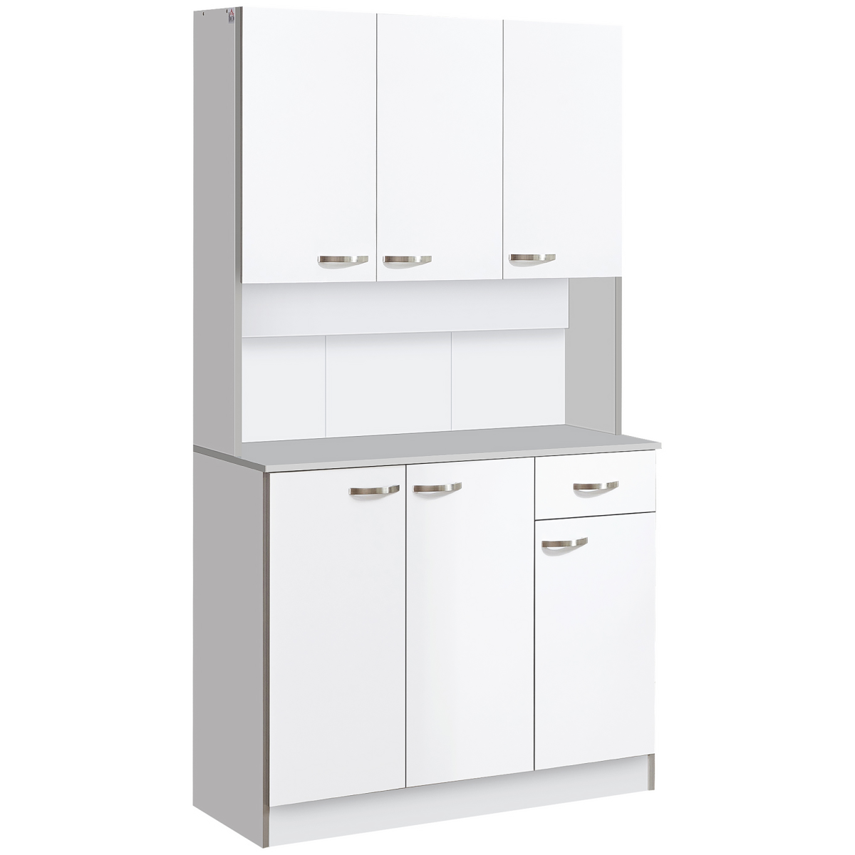 HOMCOM Freestanding Kitchen Cupboard Storage Cabinet with Doors and Drawer
