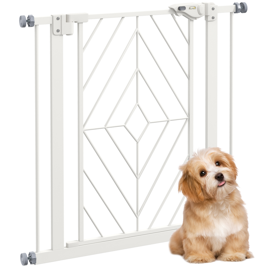Pressure Fit Safety Gate w/ Auto Closing Door, Double Locking, Openings 74-80cm