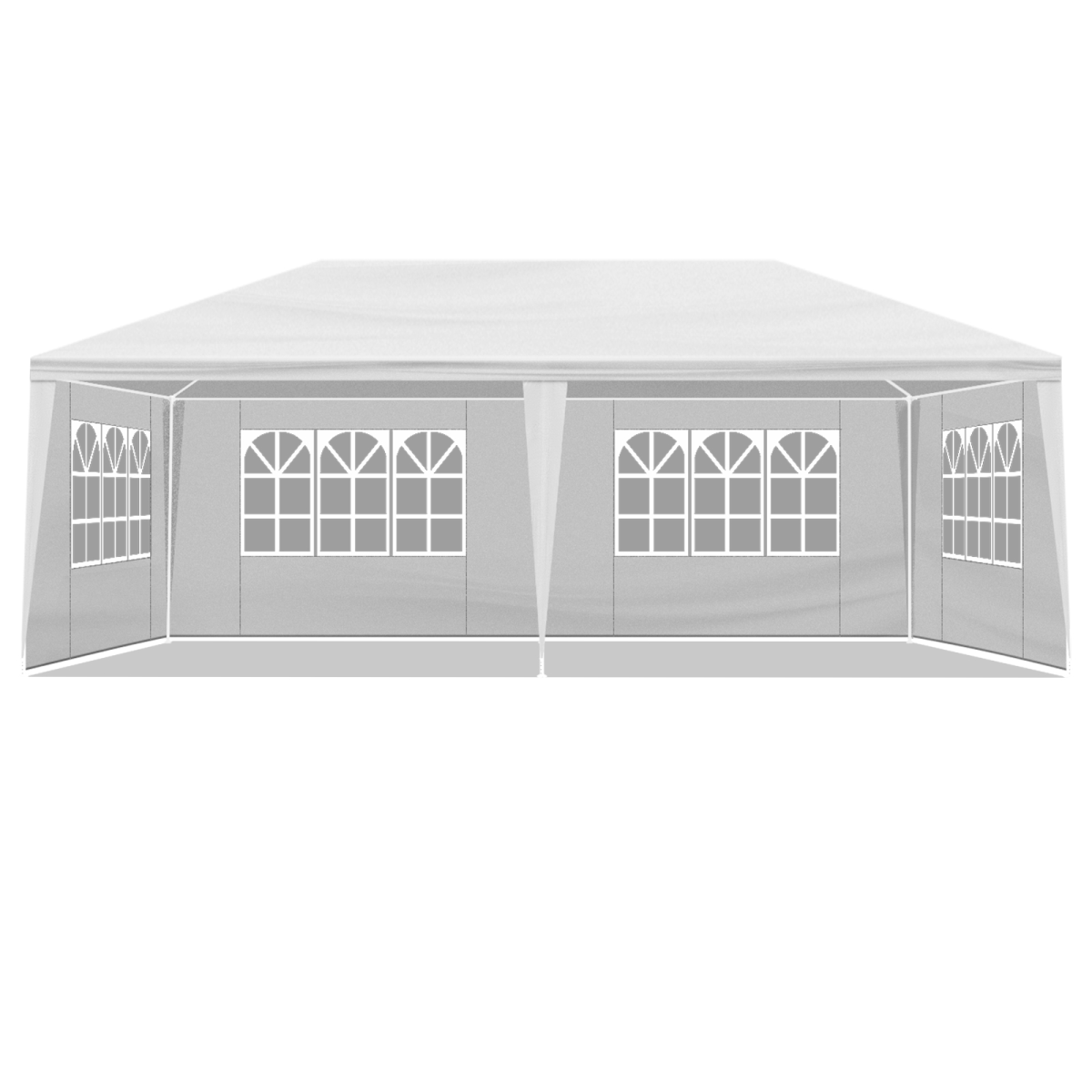 10' x 20' Outdoor Party Tent with 4 Removable Sidewalls, Waterproof Canopy, White