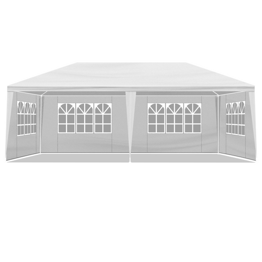 10' x 20' Outdoor Party Tent with 4 Removable Sidewalls, Waterproof Canopy, White