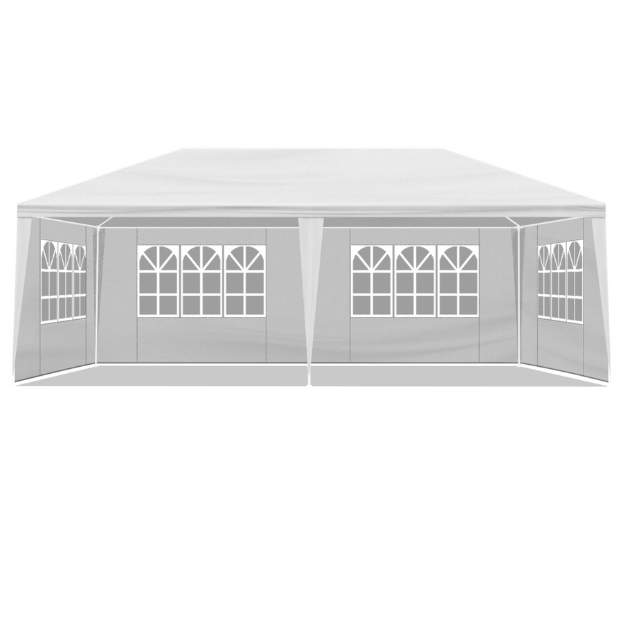 10' x 20' Outdoor Party Tent with 4 Removable Sidewalls, Waterproof Canopy, White