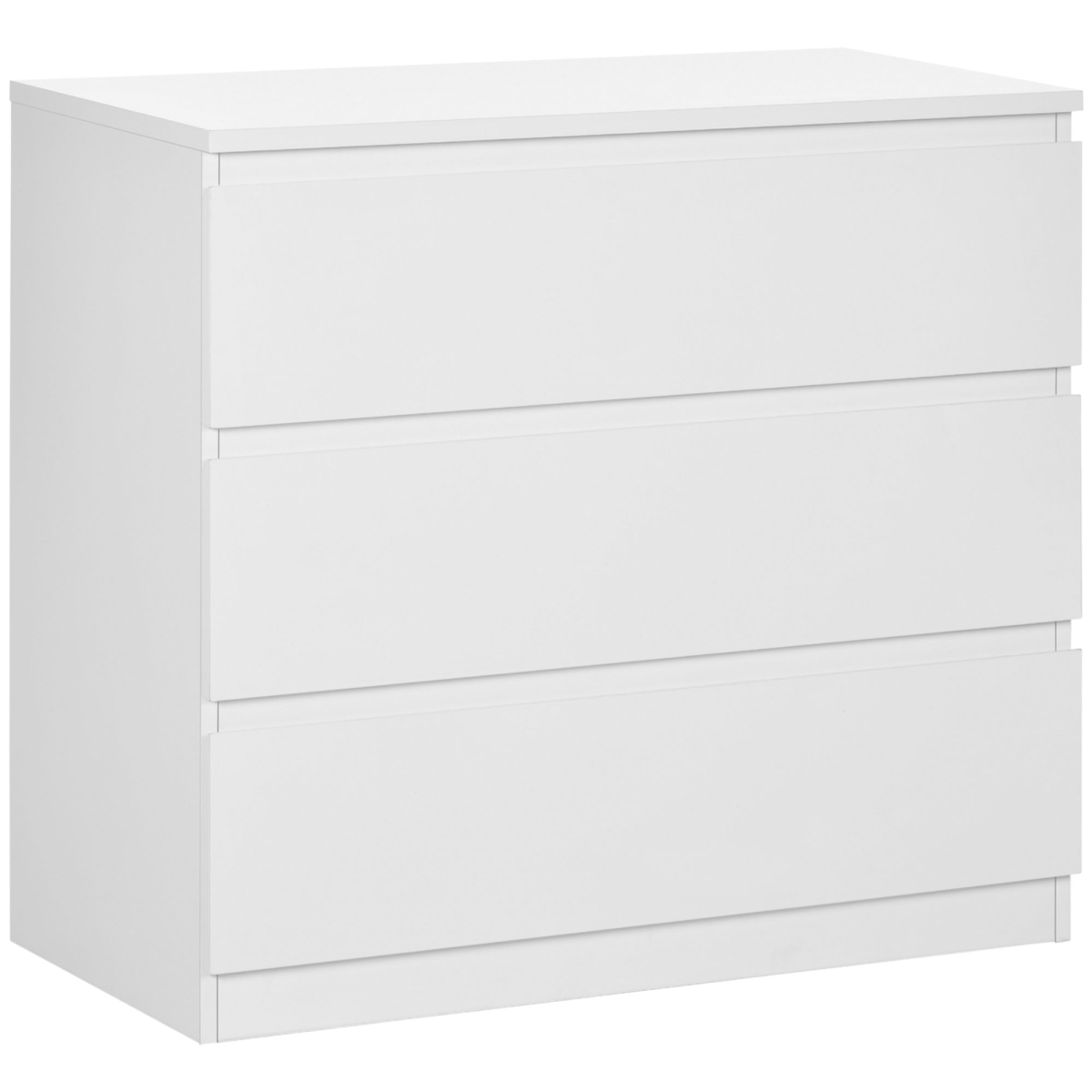 Chest of Drawers 3-Drawer Dresser Storage Organiser, White