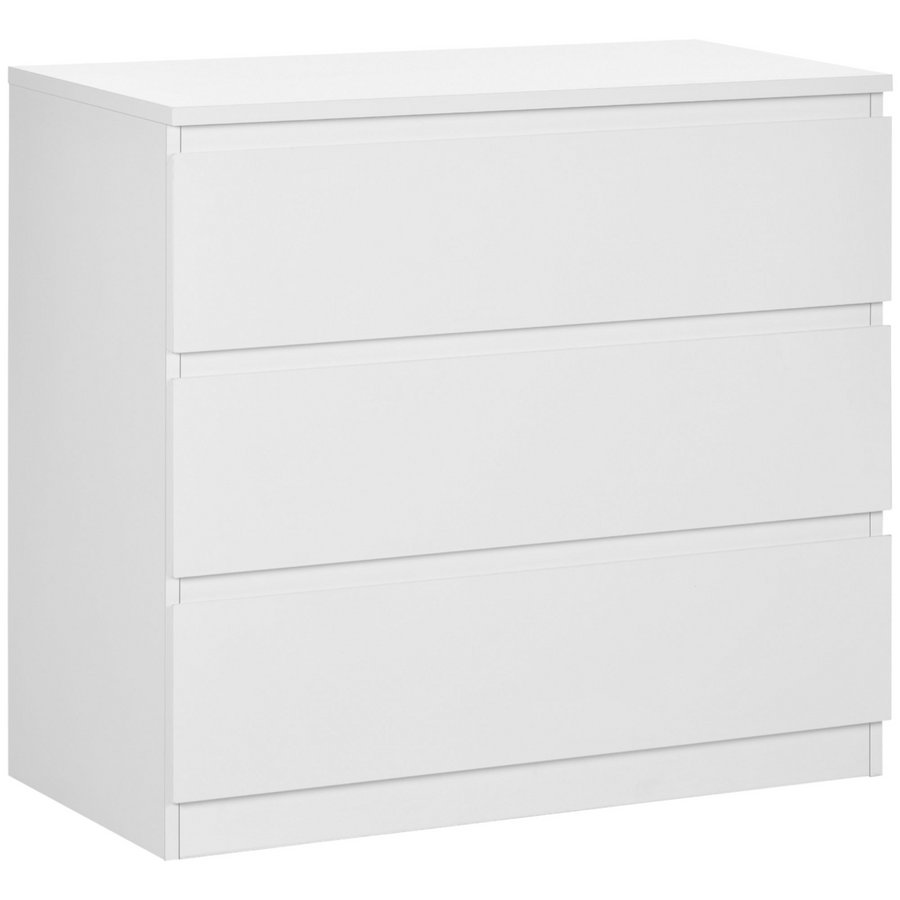 Chest of Drawers 3-Drawer Dresser Storage Organiser, White