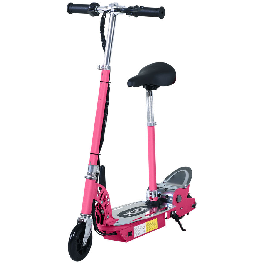 Teen Foldable Electric Scooter Electric Battery 120W w/ Brake Kickstand HOMCOM