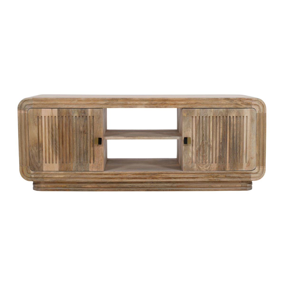 Hudson Carved Mango Wood 2 Door TV Cabinet