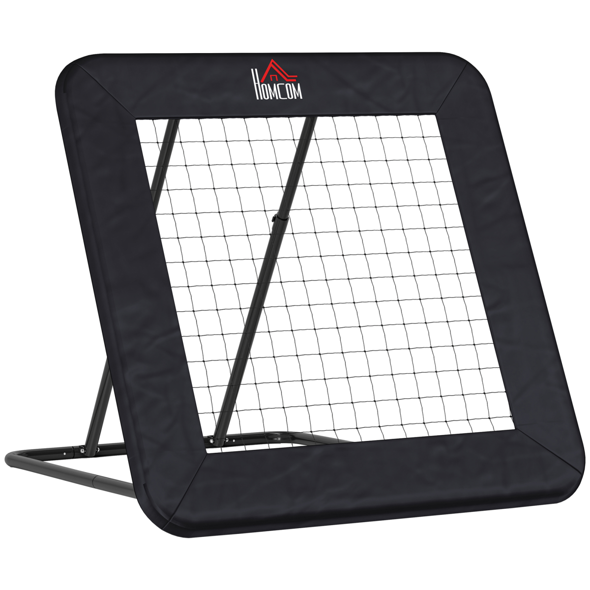 Football Training Rebounder Net with Adjustable Angles - Black