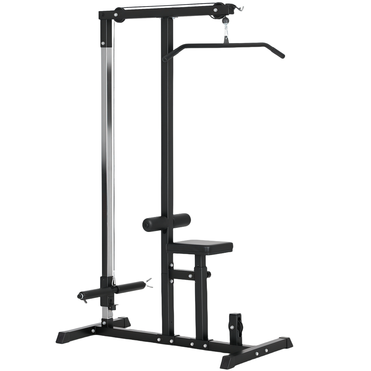 Exercise Pulldown Machine Power Tower with Adjustable Seat Cables