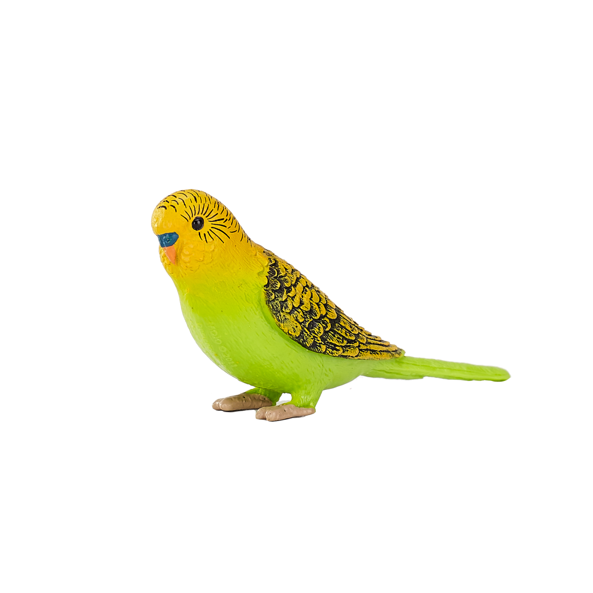 Green Budgerigar Toy - Realistic Exotic Bird Figurine