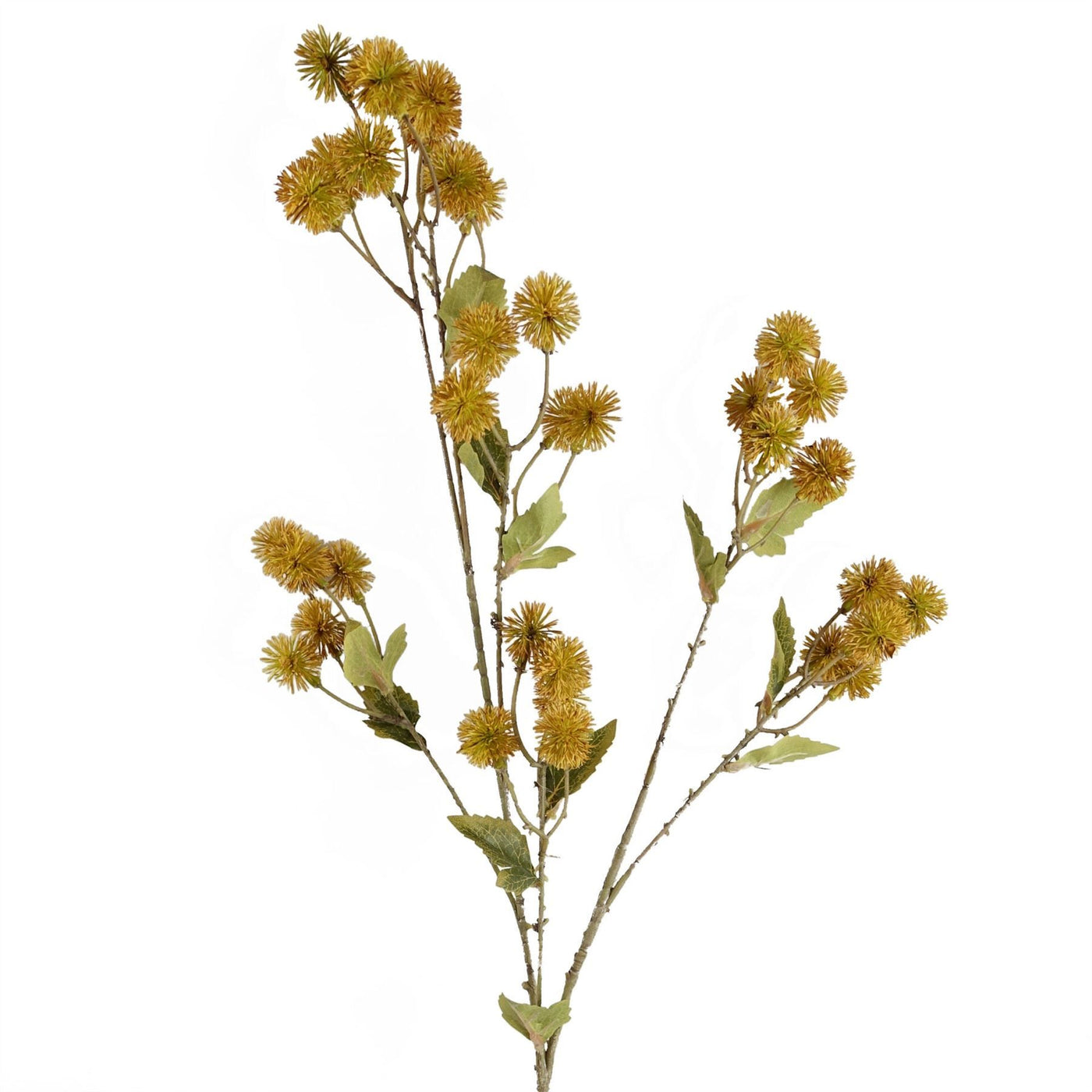 85cm Yellow Artificial Craspedia Stem
