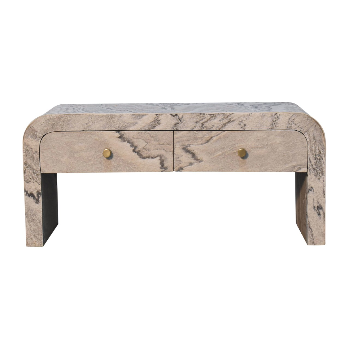 Artisan Furniture Nouveau Media Unit, 2 Drawers, Weathered Finish