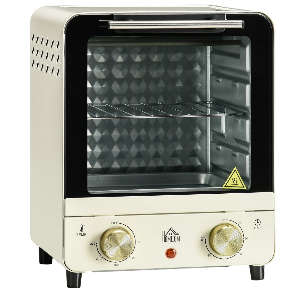 HOMCOM Convection Mini Oven Toaster Oven with Baking Tray, Wire Rack and Crumb Tray