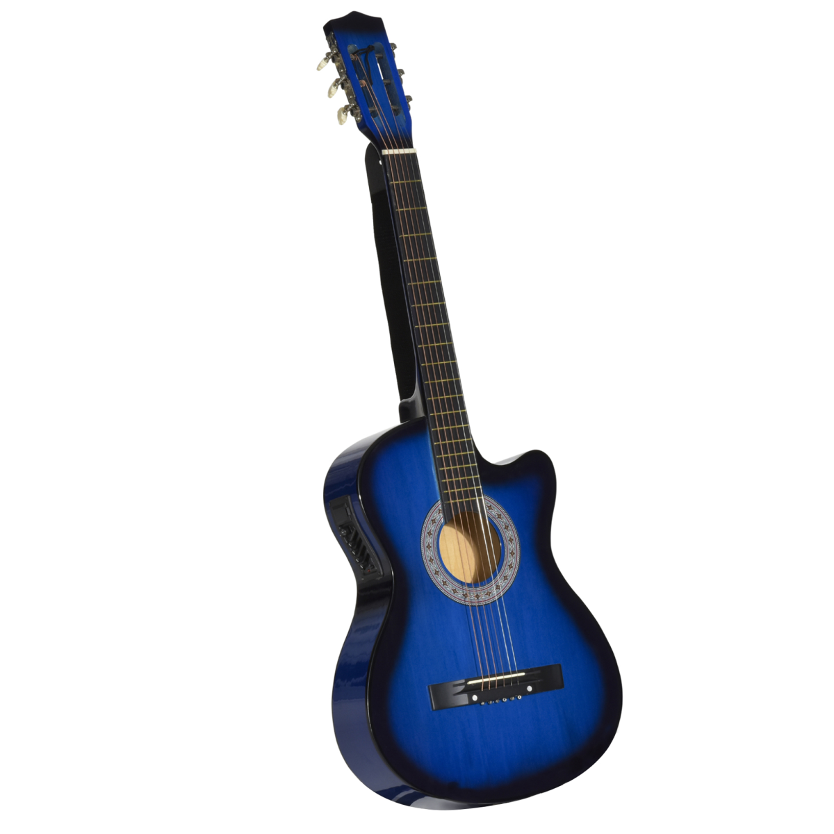 HOMCOM 38 Inch Beginner Acoustic Electric Cutaway Guitar