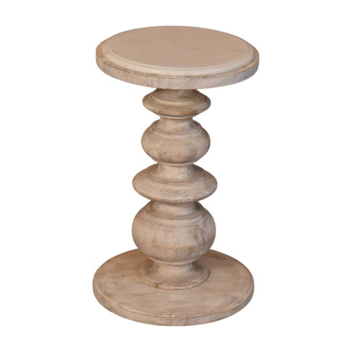 Artisan Furniture The Bellis Marble Accent Table, Beige