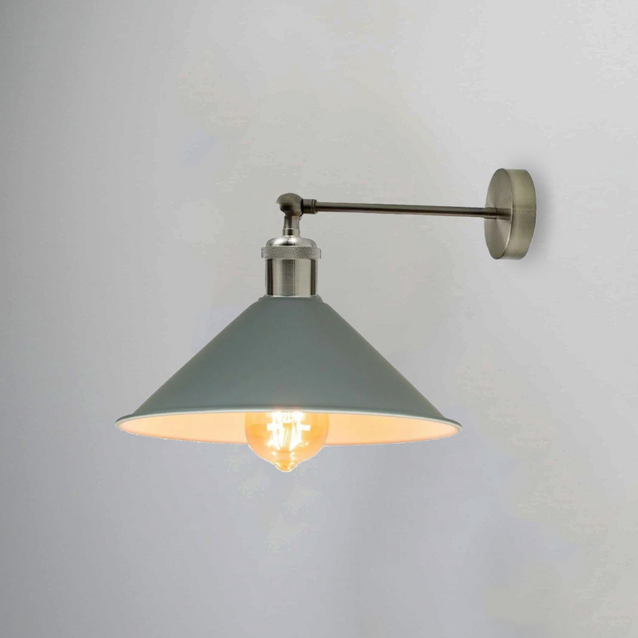 Industrial Grey Wall Lamp Retro Vintage Wall Sconce Light