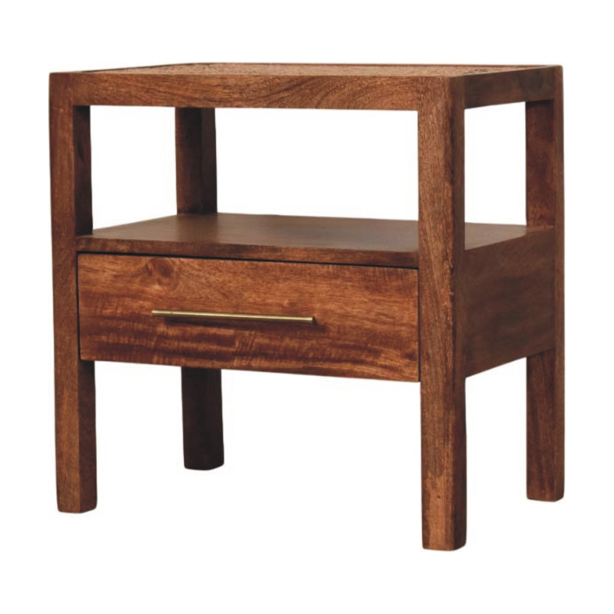 Artisan Furniture The Caldera Bedside Stand, 1 Drawer, 1 Shelf, Brown