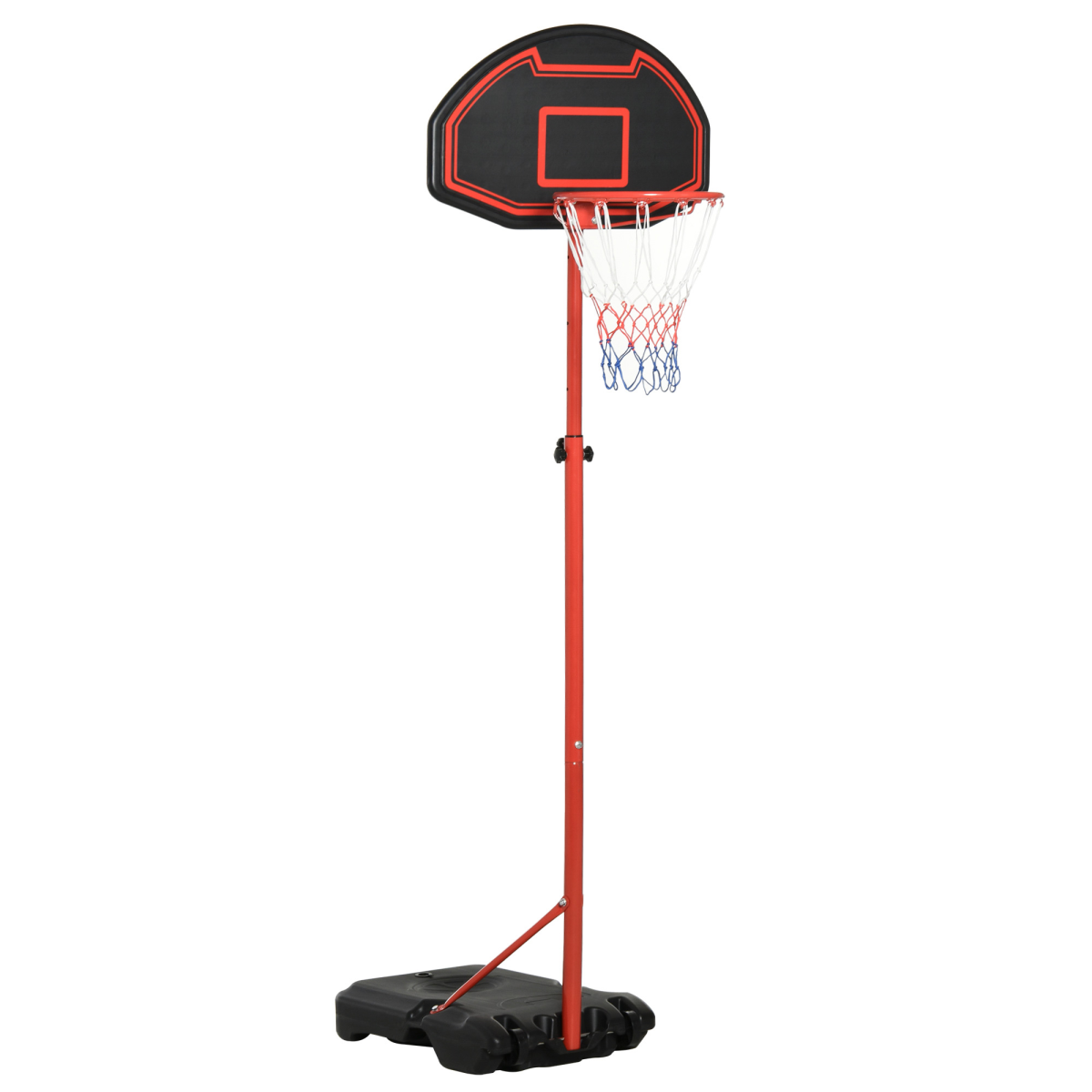 200-250cm Adjustable Basketball Hoop Backboard with Wheels for Kids
