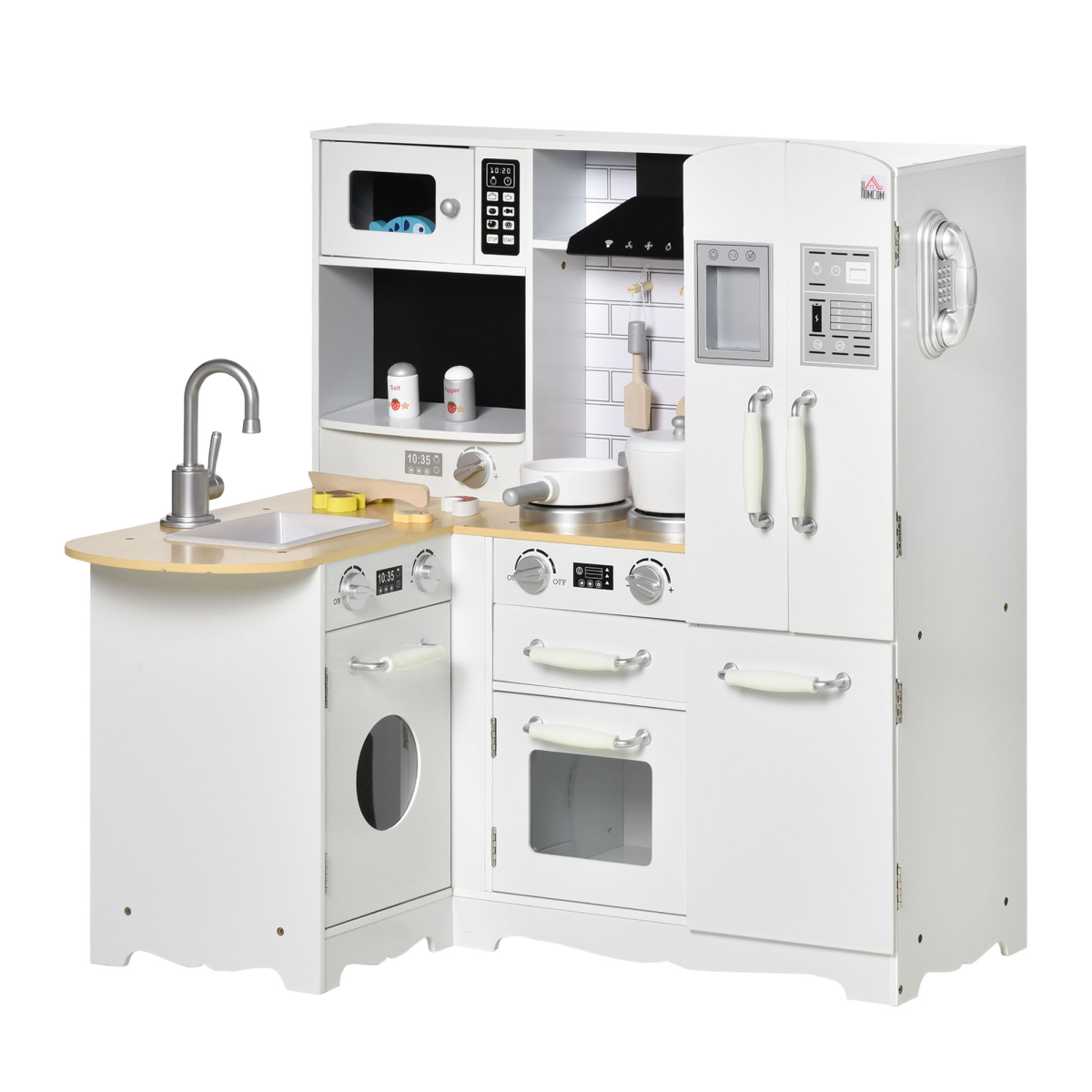 Large Kitchen Playset with Full Accessories - White