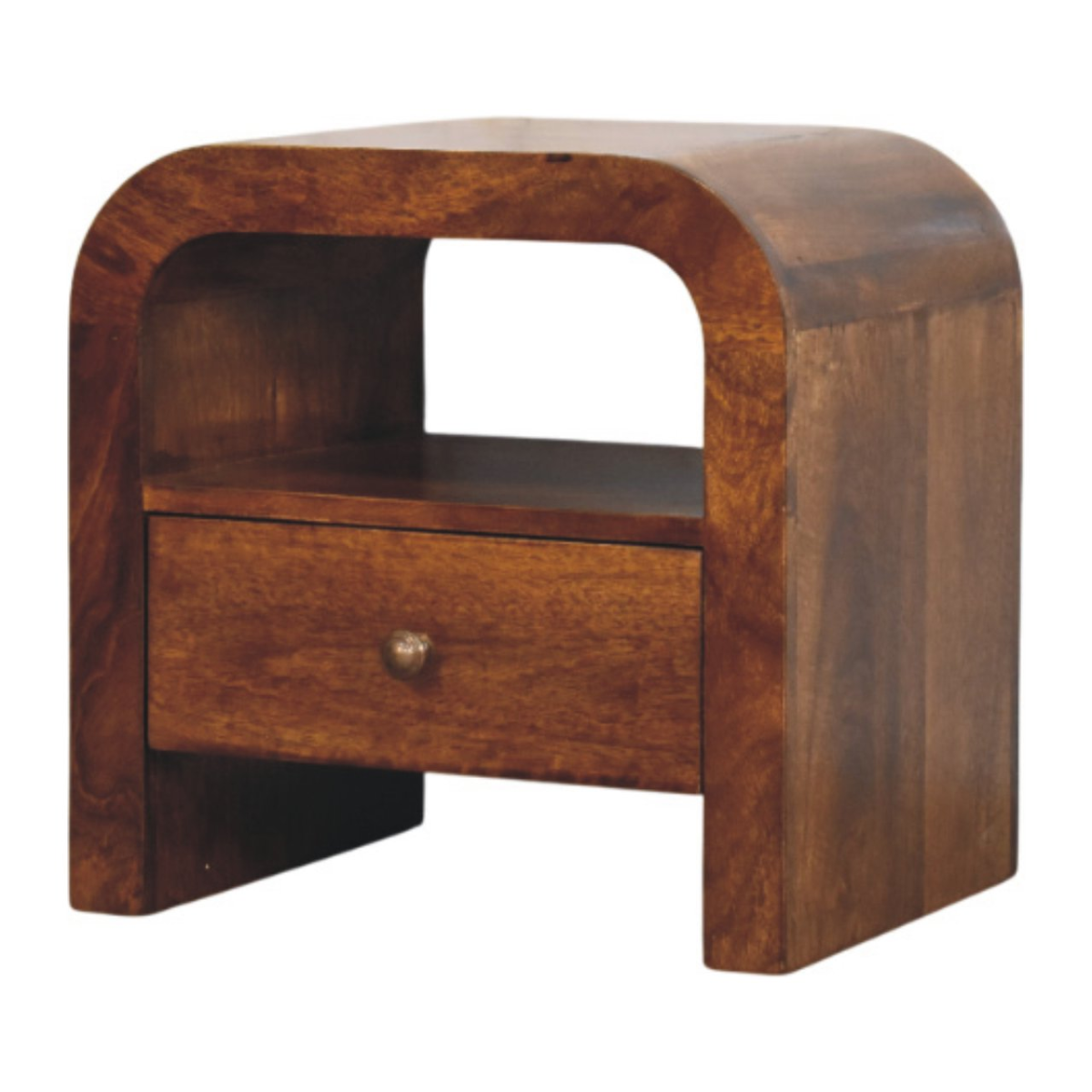 Artisan Furniture Darcy Chestnut Nightstand with Drawer and Open Shelf