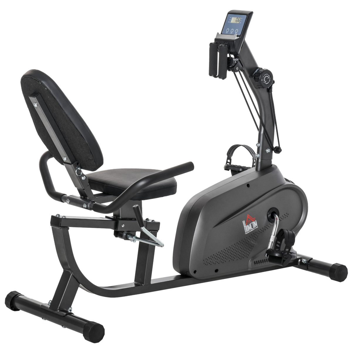 Exercise Training Stationary Cycling Bike with LCD Monitor and Pad Holder