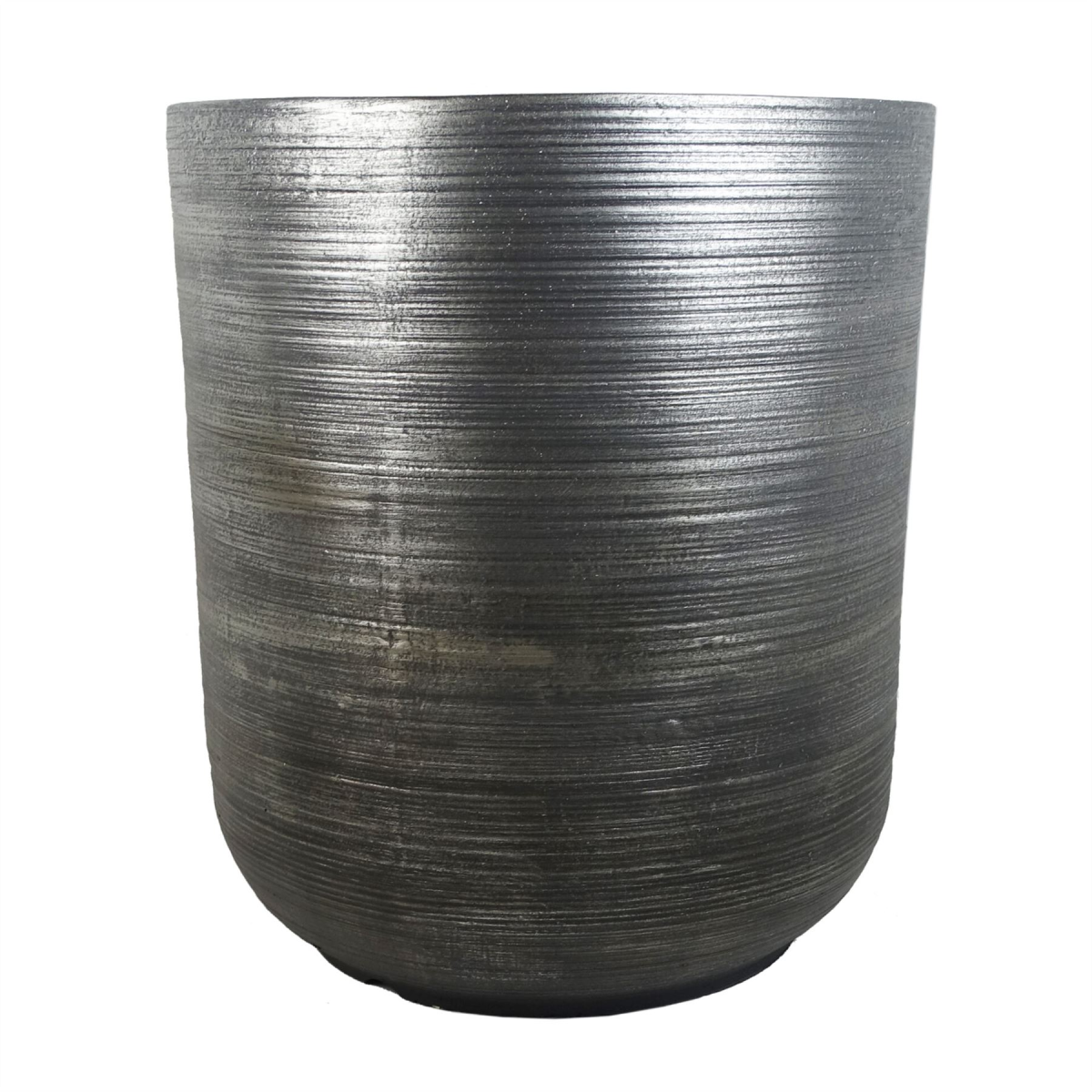 39cm x 33cm Coya Silver Ridged Composite Planter